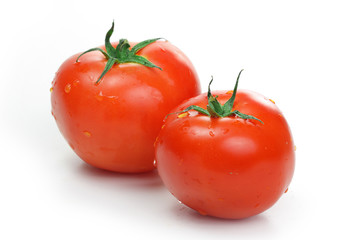 The fresh red tomato
