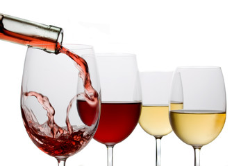 Red and white wine