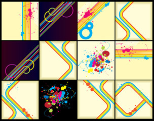 Set of abstract colorful backgrounds