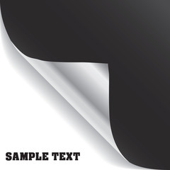 Vector black page corner