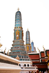 famous Prangs in the inner Grand Palace in Bangkok