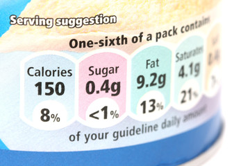 Nutrition label