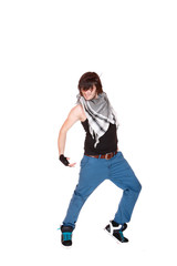 Fototapeta na wymiar hip-hop style dancer posing