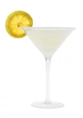 Tuinposter Lemon Drop Cocktail on a white background © gpalmer