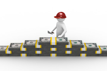 Business building. Isolated 3D image on white