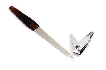 Manicure tools isolated on white