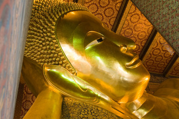 The giant Reclining Buddha in Wat Pho, Thailand