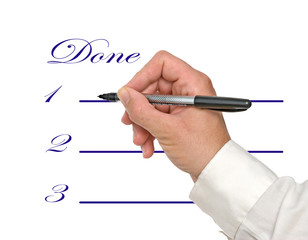 Filling a "done" list