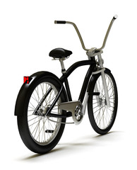 Fototapeta na wymiar Cruiser bicycle isolated