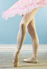 Ballet dancer's legs in slippers