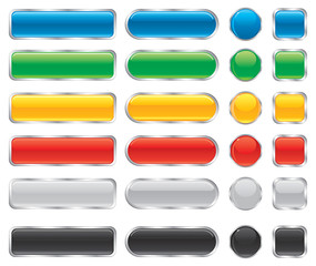 Beautiful shiny vector buttons.