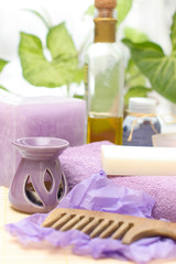 Obraz na płótnie Canvas tools for body care in the spa salon