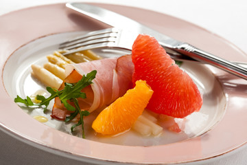 Bacon with vegetables