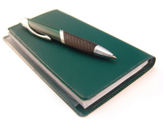 check book with pen