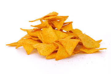 Naklejka premium Mexican chips - isolated on white background