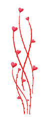 Vector illustration of red creative element frames