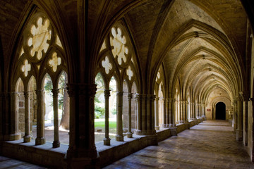 Obraz premium interior of Monastery of Veruela, Aragon, Spain