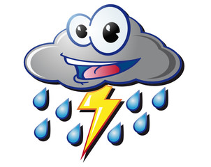 nuage puie et eclair