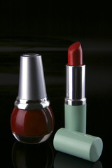 lipstick and nails polish