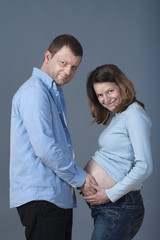Fototapeta premium expecting couple