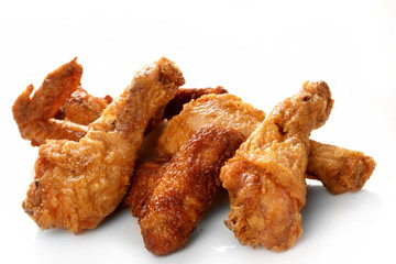 Chicken legs on the white