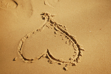 Herz am Strand