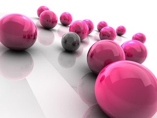 sphere background random colors