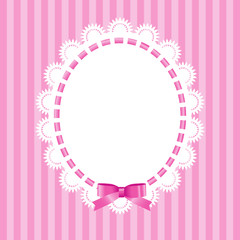 Ovaler Rahmen mit Spitze