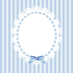 Ovaler Rahmen mit Spitze