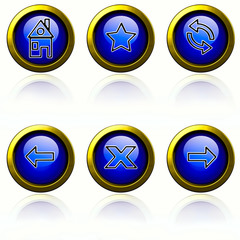 Blue buttons
