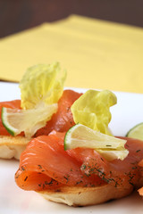 Smoked salmon appetizers