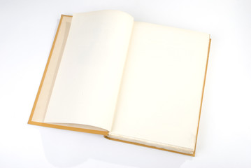 Blank old book cover yellow