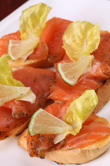 Smoked salmon appetizers