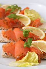 Smoked salmon snacks