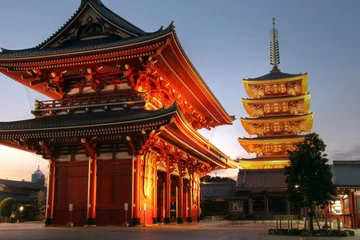 Fotobehang Senso-ji-tempel, Asakusa, Tokio, Japan (HDR-afbeelding) © Bogdan Lazar