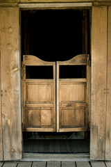 Authentic saloon doors in historic western town, South Dakota