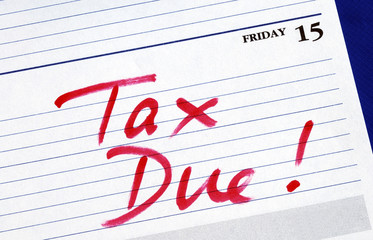 Obraz premium April 15th is the due date for the income tax returns