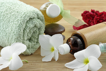décoration zen massage, fond blanc