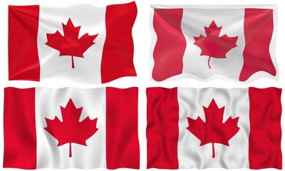 four greats flags of Canada