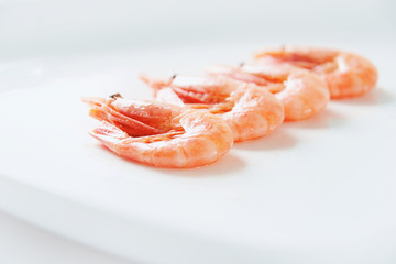 Row of shrimps