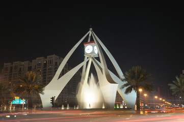Tower Clock Roundabout in Dubai United Arab Emirates
