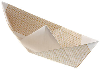 petit bateau papier millimétré fond blanc
