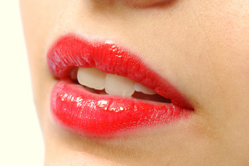 Fototapeta premium bouche et lèvres rouge 5