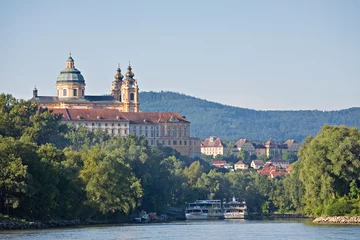 Foto op Plexiglas Kloster Melk mit Donau © Hans und Christa Ede
