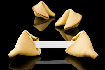Fortune cookie with a blank message