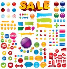 Collection of 100+ elements for your business artwork.