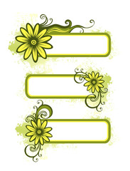 Green floral banners