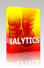Data analytics illustration box package