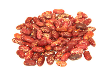 Red haricot isolated on white