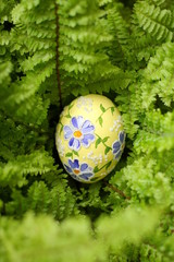Ester egg on green